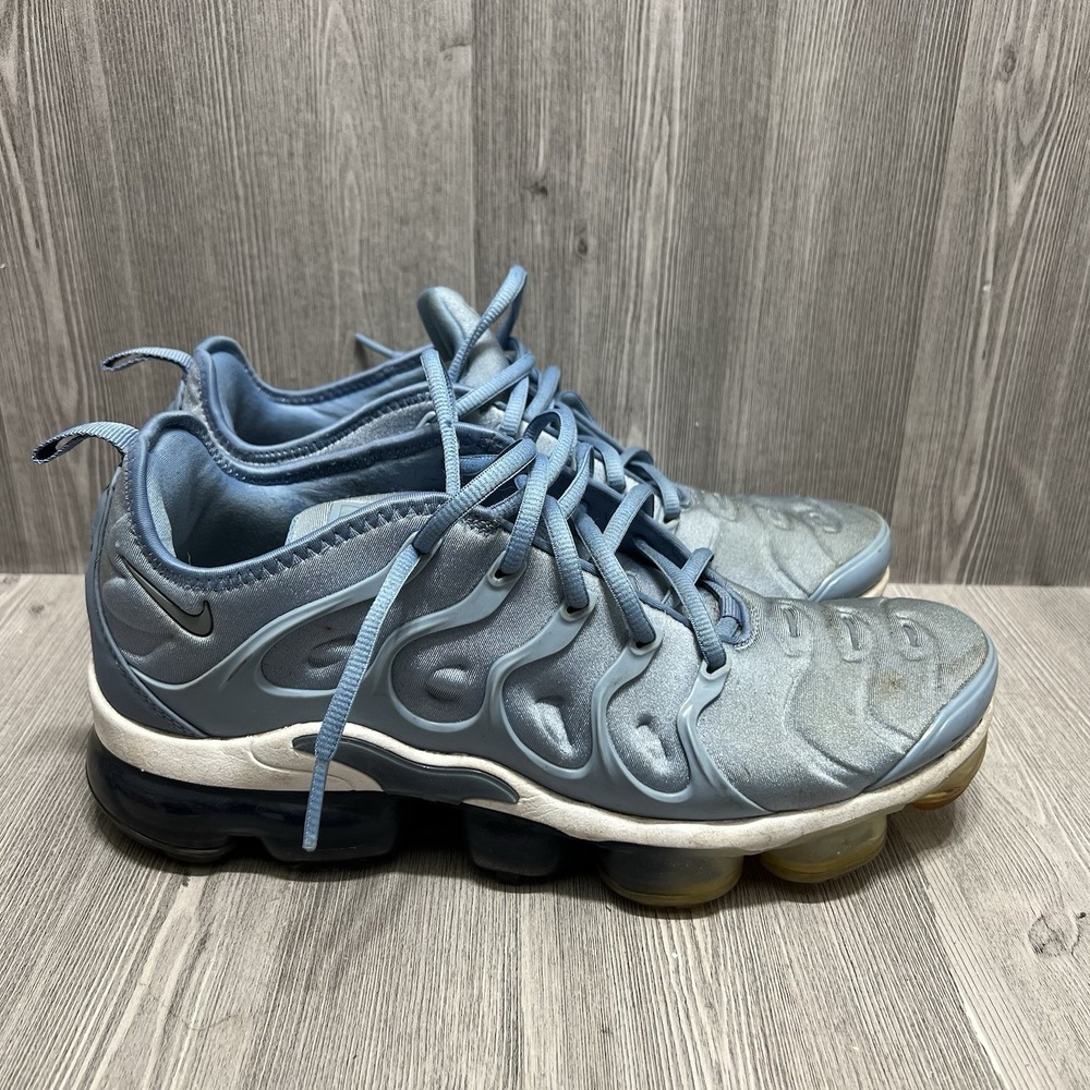RARE Nike Air Vapormax Plus Mens Size 9 Work‎ Blue Cool Grey 924453-402 Sneakers